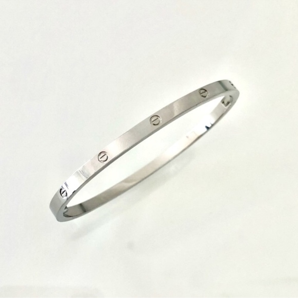 Generic Small Model Screw Cuff Bangle Bracelet with Screwdriver in Silver